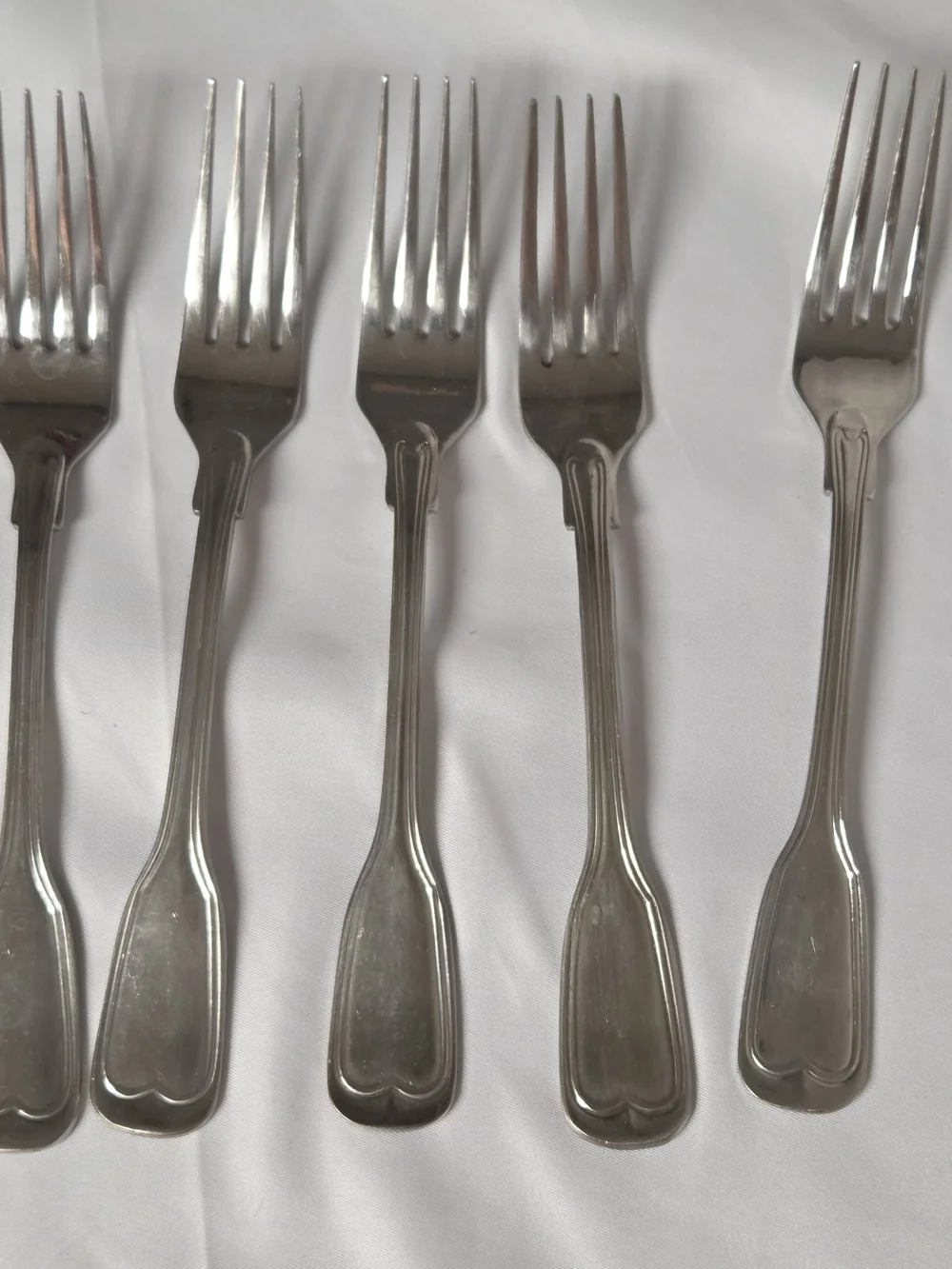 Lot Of 5 Christofle Chinon Silver Plate Silverplated Table Dinner Forks‎